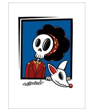 Skeletons best friend blue limited poster