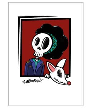 Skeletons best friend red limited poster