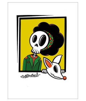 Skeletons best friend yellow limited poster